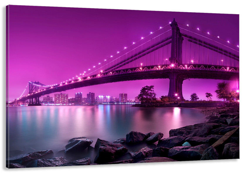 Картина холст в гостиную / спальню  Нічний міст  MLP_102 70x140 см Киев - изображение 1