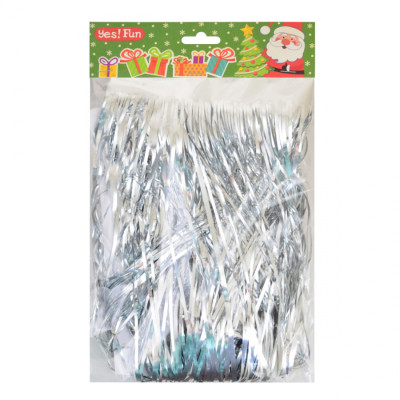 Мишура YES! Fun Блестящий дождь Для создания фотозоны l-50 см h-270 см Серебряная (980312) Винница - изображение 1