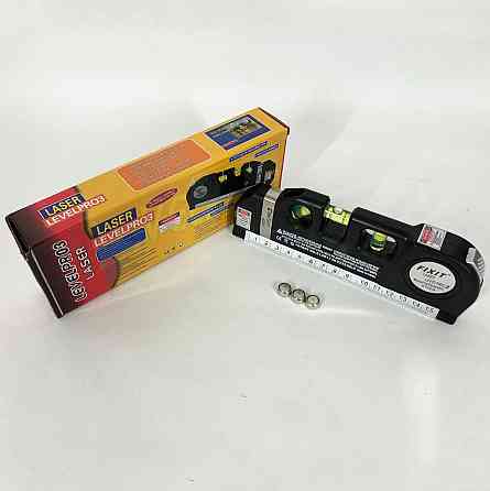 Лазерный уровень Laser Level Pro 3 с встроенной рулеткой, высокоточный, самовыравнивающийся Киев