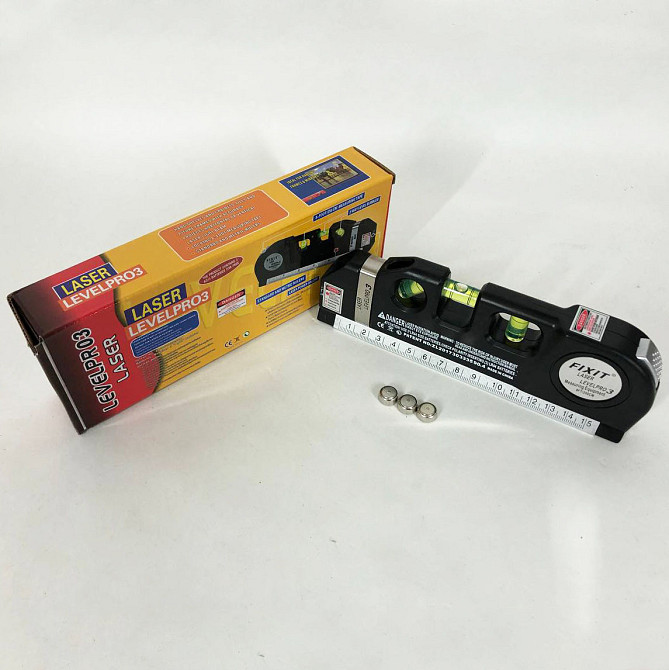 Лазерный уровень Laser Level Pro 3 с встроенной рулеткой, высокоточный, самовыравнивающийся Киев - изображение 5