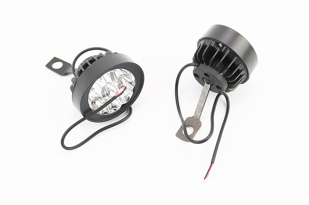 Фара додаткова світлодіодна вологозахисна (65*55mm) - 9 LED з кріпленням під дзеркало, к-кт 2шт Бершадь - изображение 1