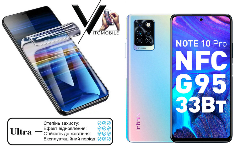 Поліуретанова плівка Ultra для Infinix Note 10 Pro – мінімальна товщина, максимальний захист! Київ - фото 1