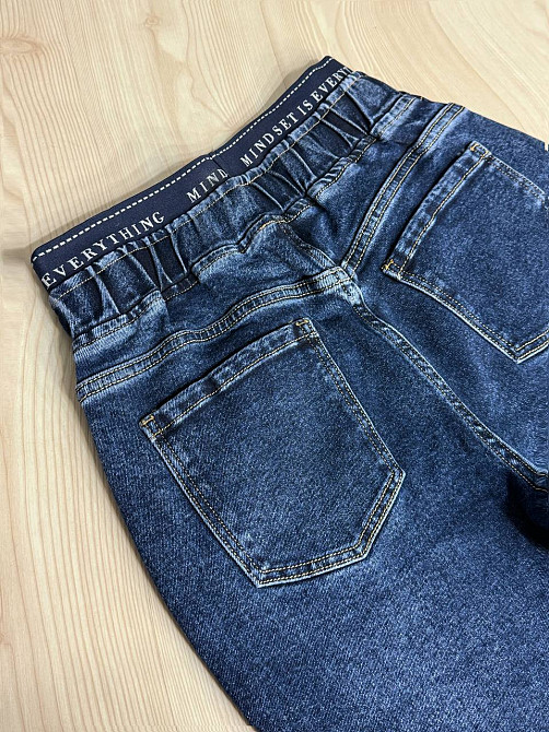 Джинси жіночі LDM 0249 палаццо батал з резинкою на поясі великі розміри сині, синій, З4, 34, 94 см, 120 см Київ - фото 5