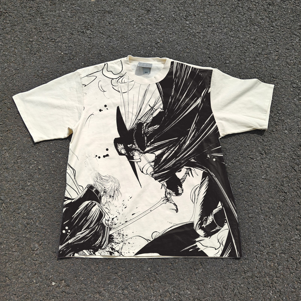 Футболка чоловіча з принтом аніме Аніме Вампір Хунтер Д оверсайз (S/M/L) Черний Дніпро - фото 8