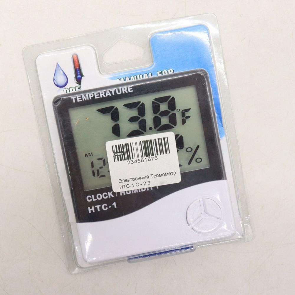 Електронний кімнатний Термометр / Цифровий термометр з годинником / Настільний термометр-гігрометр з будильником Київ - фото 10