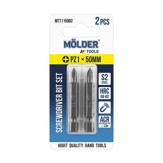 Набор бит Molder PZ1x50мм 2шт Львов