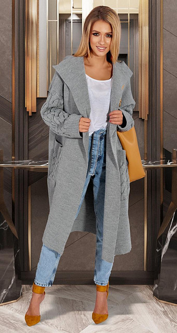 Теплий кардиган з капюшоном (42-46) Київ - фото 1