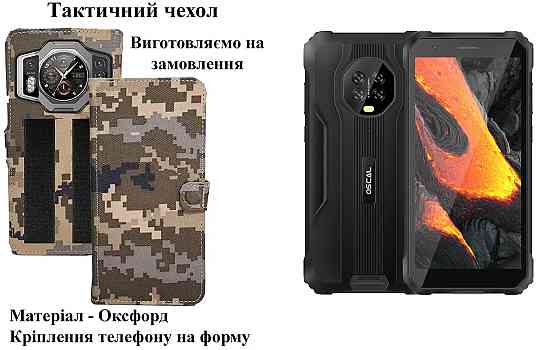 Тактичний чохол для Blackview Max 1, кріпиться до спорядження на липучці Київ
