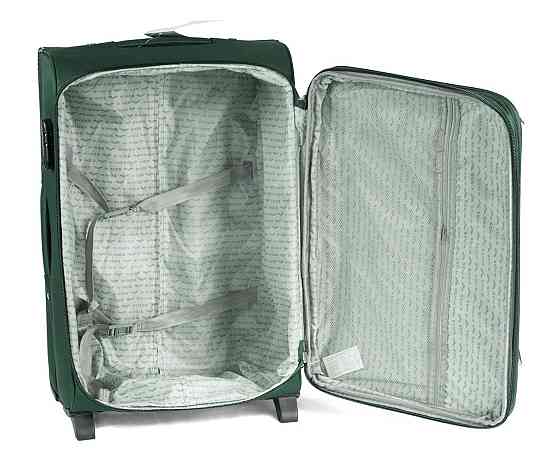 Валіза тканинна WINGS 1701 середня 64 см 2 колеса зелена Київ