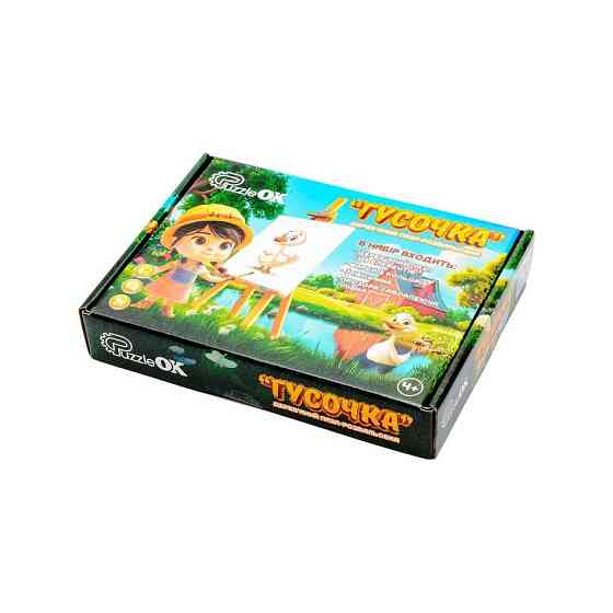Деревʼяний пазл-розмальовка А5 "Гусочка" Puz-22937 пензлик, фарби, клейка плівка Вінниця