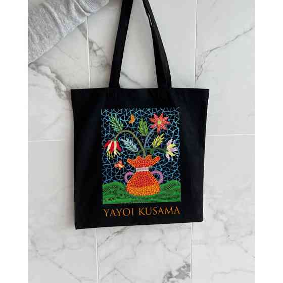 Екошопер BookOpt BK4084 YAYOI KUSAMA Квіти, чорний Луцк