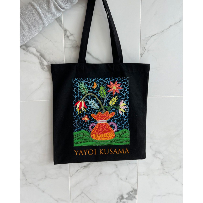 Екошопер BookOpt BK4084 YAYOI KUSAMA Квіти, чорний Луцк - изображение 3