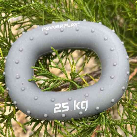 Эспандер кистевой силиконовый PowerPlay PP-4337 Hand Grip Large 25 кг. Серый Киев