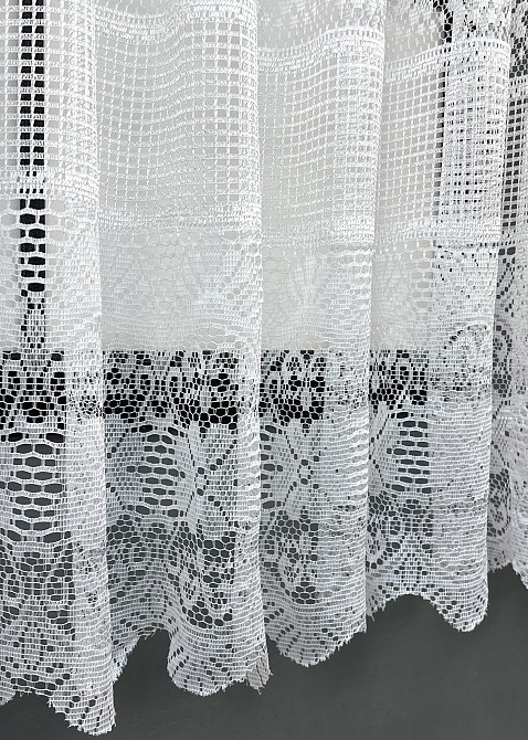 Тюль сетка VR-Textil Juli № 1715т Арка на кухню цвет белый 400х160 см (53-0044) Киев - изображение 6