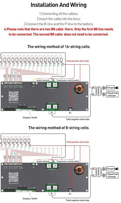 Інверторні BMS JK-PB2A16S30P V.19 300А/600А 2A балансування. Харків - фото 3