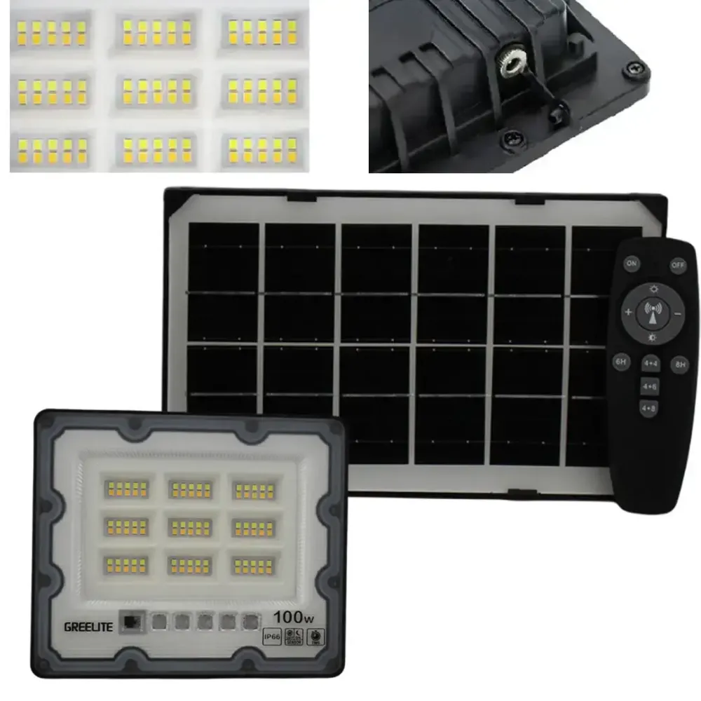 Уличный фонарь на столб мощностью 100 Вт с солнечной панелью и пультом Коломия - фото 2