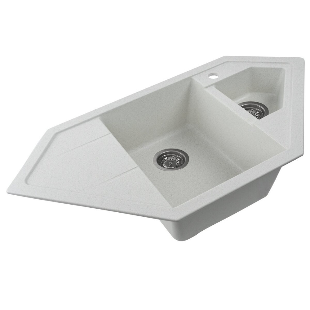 Гранітна мийка для кухні VALESO 9950 PANDORA матова Біла в крапку Коломыя - изображение 1