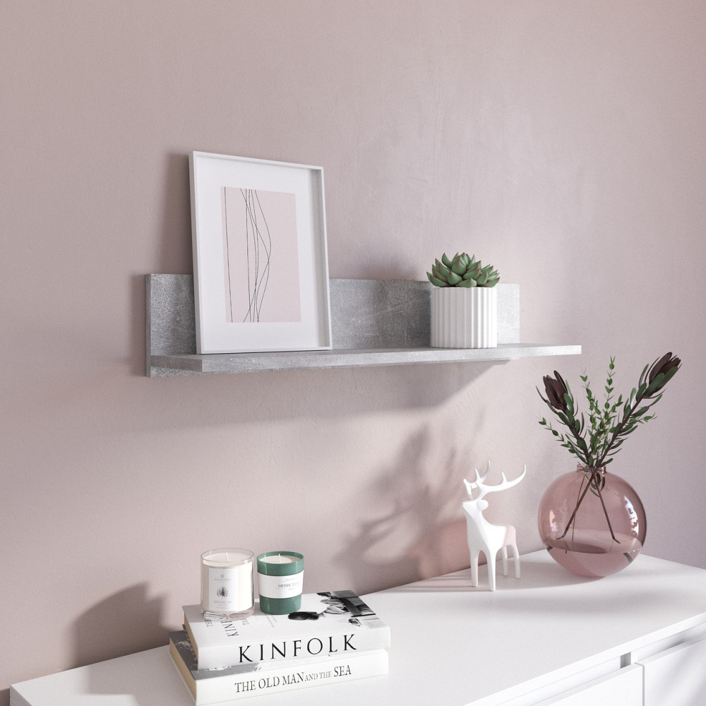 Полка настенная VAYS M-22, навесная, ЛДСП, 80×17×15 см - для дома, офиса, декора Львов - изображение 3