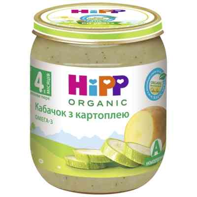 Дитяче пюре HiPP Organic Кабачок з картоплею, 125 г (9062300131182) Вінниця