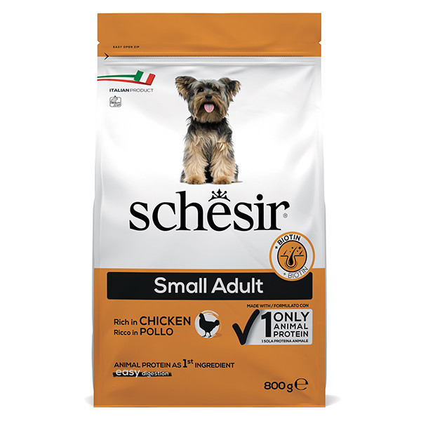Schesir Dog Small Adult Chicken ШЕЗІР ДОРОСЛИЙ МАЛИХ КУРКА сухий монопротеїновий корм для собак малих порід Київ - фото 1