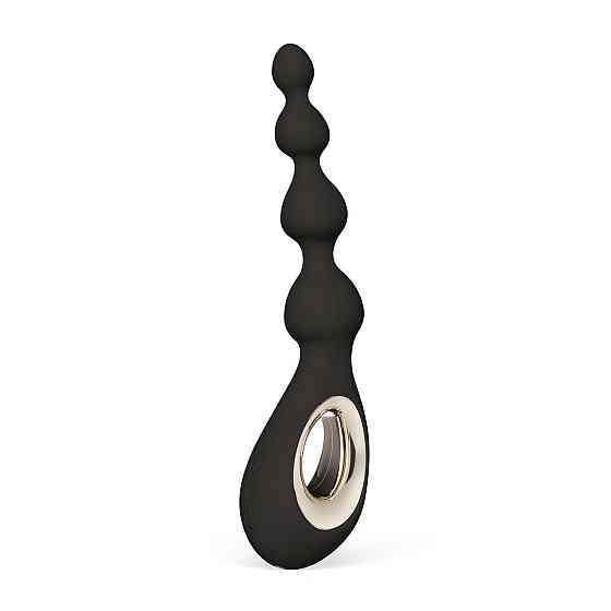 Анальне намисто з вібрацією LELO Soraya Beads Black, різний діаметр намистин, 8 режимів Sex Aura Київ