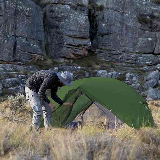 Намет надлегкий двомісний з футпринтом Naturehike Mongar NH17T007-M, 210T, темно-зелений Київ