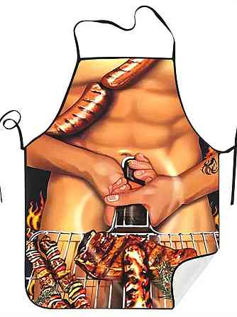 Фартух з приколом Мангал 73 на 57 см різнобарвний Київ