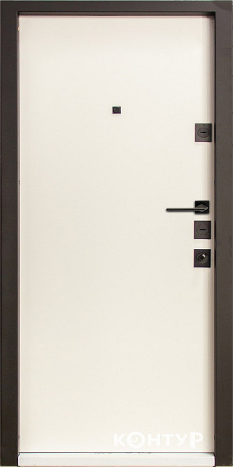 Двері квартирні, серія ТИП 13.0  модель 300/0 темний хакі/супермат білий 860 Київ - фото 2