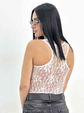 Майка-борцовка Гіпюр Білий Київ