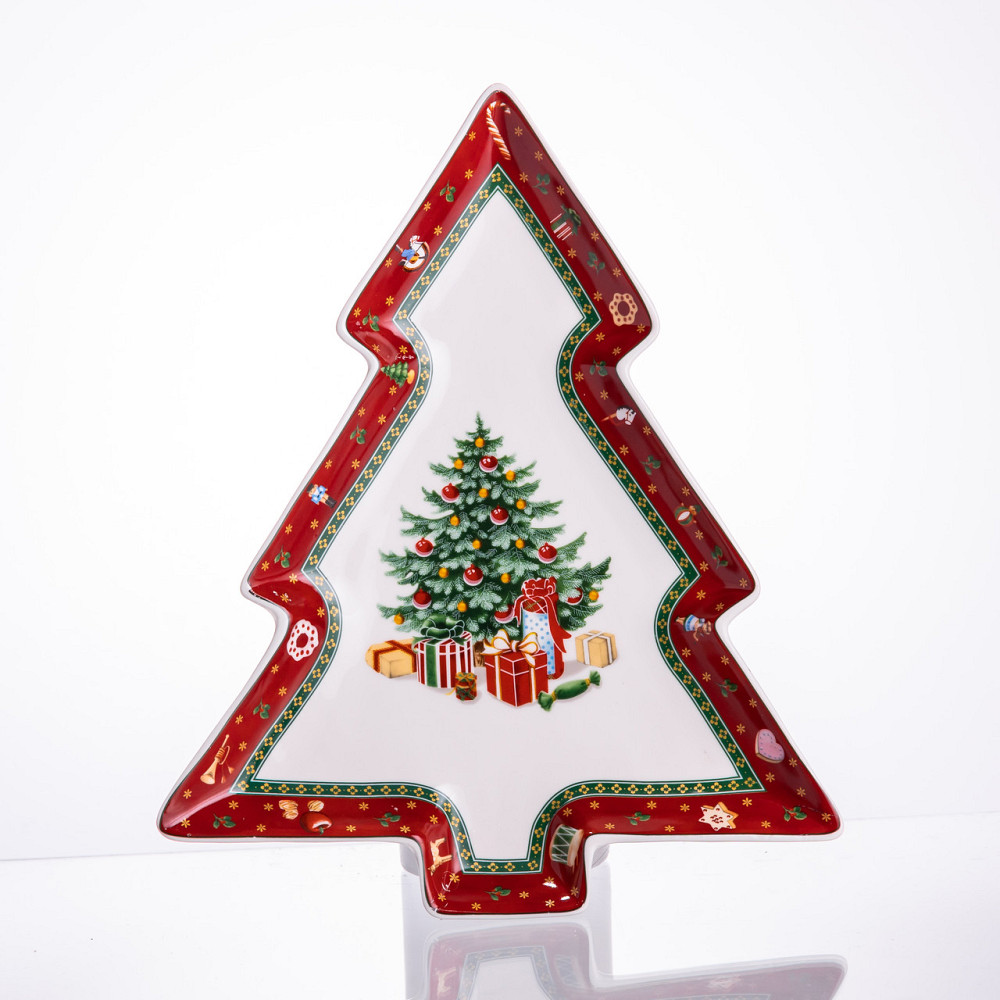 Сервірувальне новорічне блюдо для закусок Christmas 29×24×2 (см) порцеляна HP-SDHK-17 Коломыя - изображение 3