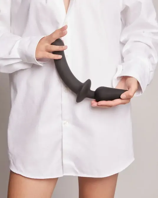 Анальна пробка з дилдо 2в1 Strap-On-Me SWITCH PLUG-IN DILDO Black XXL, діаметр 5,2/3,9 см Львів - фото 6