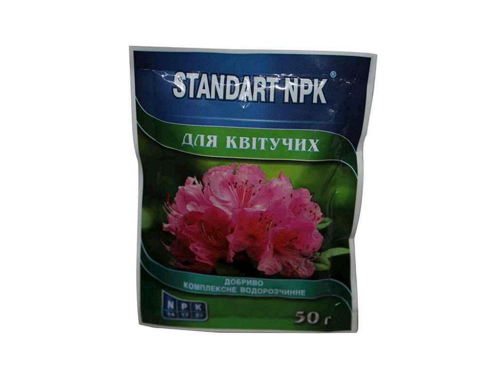Добриво водорозчинне NPK квітучі 50г ТМ STANDART NPK Київ - фото 1