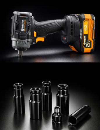 Гайковерт аккумуляторный ударный 500Нм Majster Pro (Польша) Киев