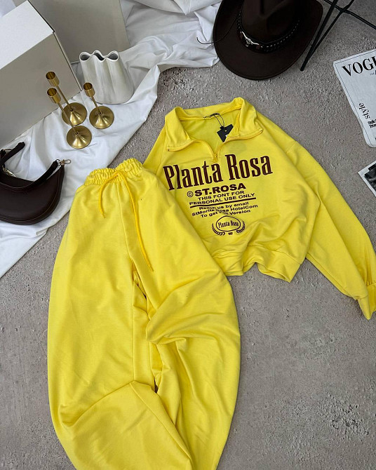 Женский яркий прогулочный костюм двойка: кофта и штаны двунитка + накатка Одесса - изображение 6