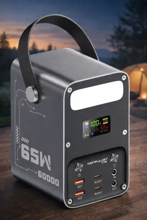 Мощный PowerBank 60000 mAh 65W PD для ноутбуков с DC выходом и фонарём Коломыя