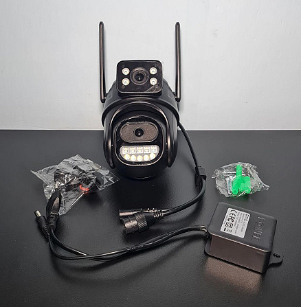 WiFi Smart Camera Відеокамера для відео спостереження з 2 камерами, датчиком руху та освітленням Клевань - изображение 1