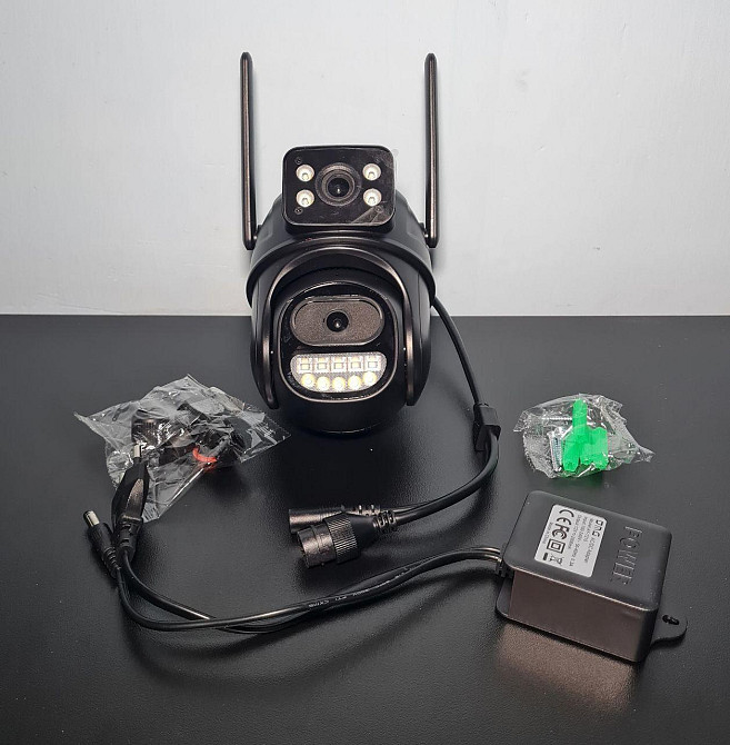 WiFi Smart Camera Відеокамера для відео спостереження з 2 камерами, датчиком руху та освітленням Клевань - фото 1