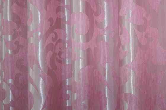 Шторна тканина жакард, колекція "Вензель", колір рожевий 476ш Київ