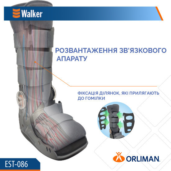 Ортез голеностопного сустава Orliman Walker EST-086 Днепр - изображение 7