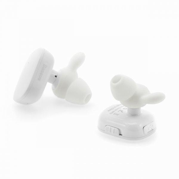 Бездротові Bluetooth-навушники Baseus Encok W02 з вбудованим мікрофоном NGW02-02 (Білі) Миколаїв - фото 2