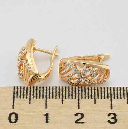 Серьги Xuping позолота 18К (размер 16*9мм, вес 3г) Киев