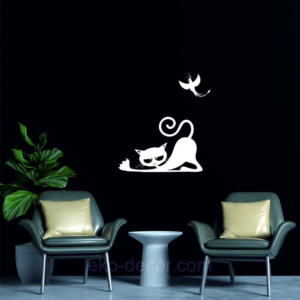 Декоративне настінне 3D Панно «Кіт» Декор на стіну з об'ємом Київ - фото 5