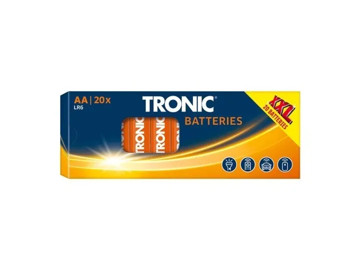 Лужні батарейки TRONIC Alkaline AA LR6 1.5V, 20 шт. Полтава - фото 1