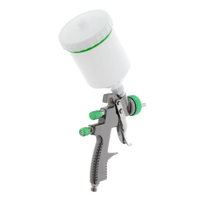 Краскопульт пневматический LVLP GREEN INTERTOOL PT-0132: 200 л/мин, диаметр форсунки 1.3мм, 600 мл бачок Киев - изображение 2