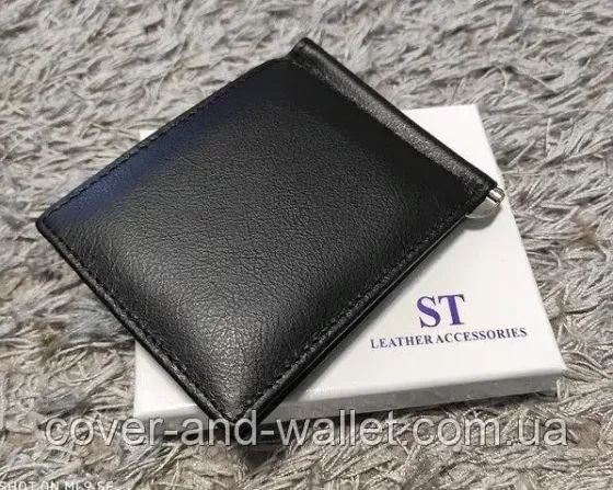 Кожаный зажим для денег и карточек на магните ST Leather 453 Киев