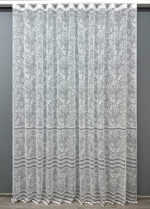 Тюль жакард "Преміум" мармур мережка колір білий 1785т Київ - фото 8