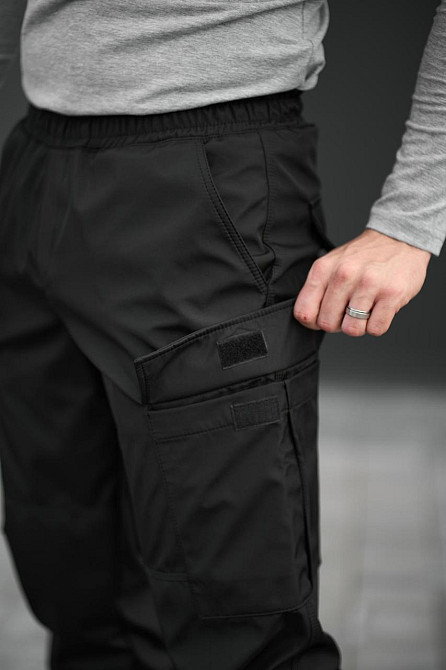 Чоловічий костюм Intruder Softshell куртка спортивна і штани карго весна осінь хакі+чорний Одеса - фото 8
