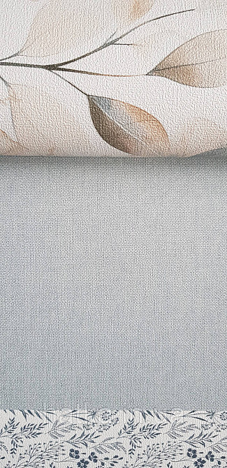 Обои виниловые на флизелине Rasch County Living метровые однотонные матовые под ткань лен голубые с серым Киев - изображение 1
