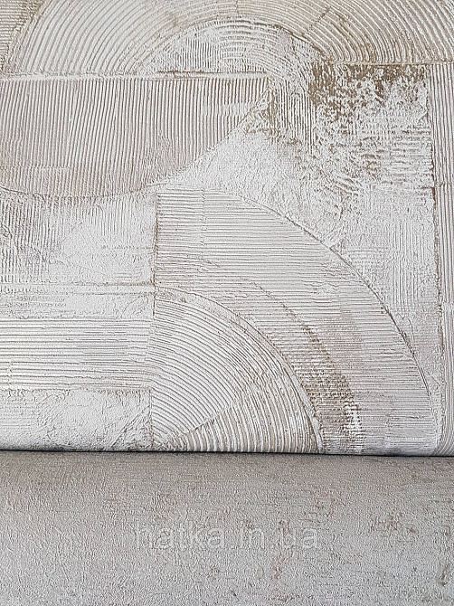 Обои виниловые на флизелине  Sintra Edelina геометрия абстракция фигуры структурные 3д бежевые золотистые Киев - изображение 3