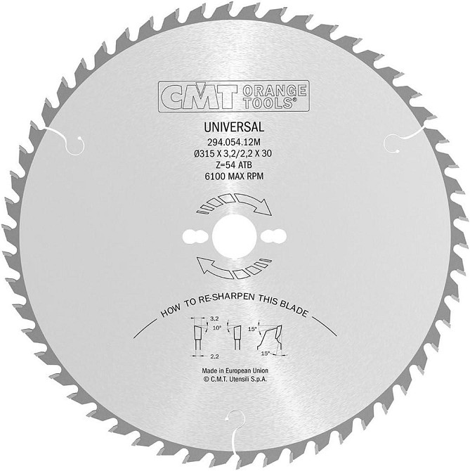 Пильний диск по дереву CMT 315x30x54z K3.2/2.2 (294.054.12M) Одесса - изображение 1
